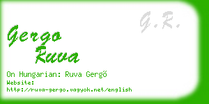 gergo ruva business card